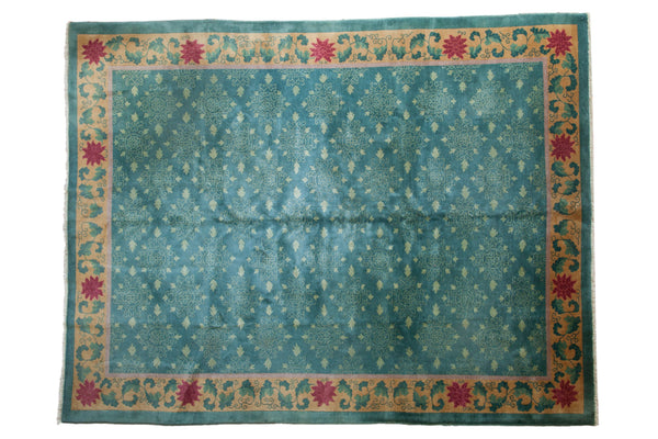 9x11.5 Vintage Nichols Art Deco Carpet // ONH Item ct001294