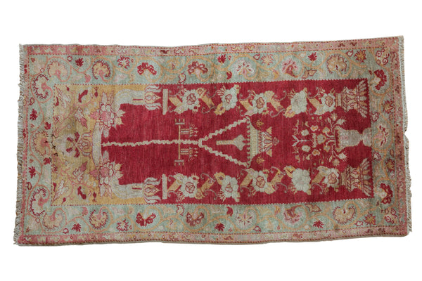 3x5.5 Vintage Distressed Oushak Rug // ONH Item ct001295