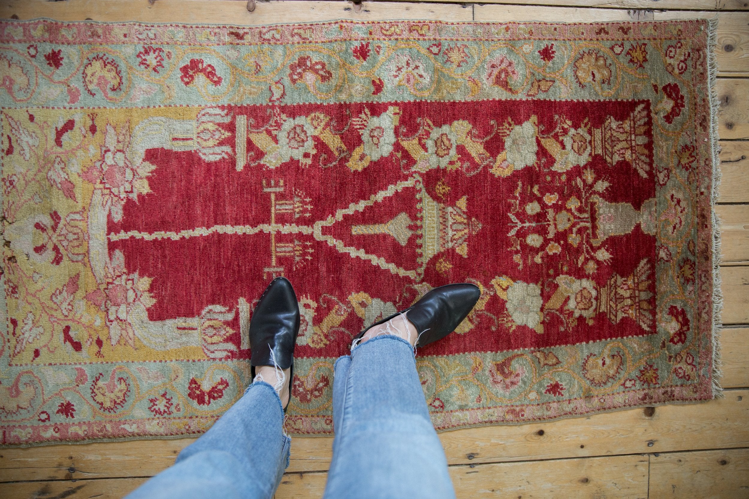 3x5.5 Vintage Distressed Oushak Rug // ONH Item ct001295 Image 1