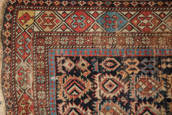 4x5 Antique Caucasian Square Rug // ONH Item ct001336 Image 5