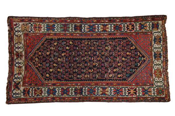 4x7 Vintage Kurdish Hamadan Rug // ONH Item ct001348