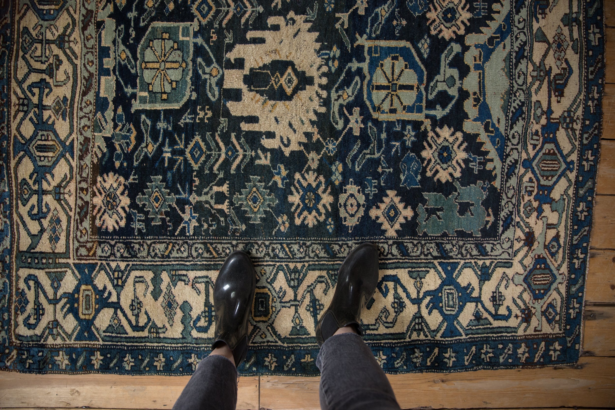 4.5x5 Vintage Bijar Square Rug // ONH Item ct001355 Image 1