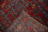 The hand-knotted foundation and secured side cord selvage of a fine vintage Karaja rug.