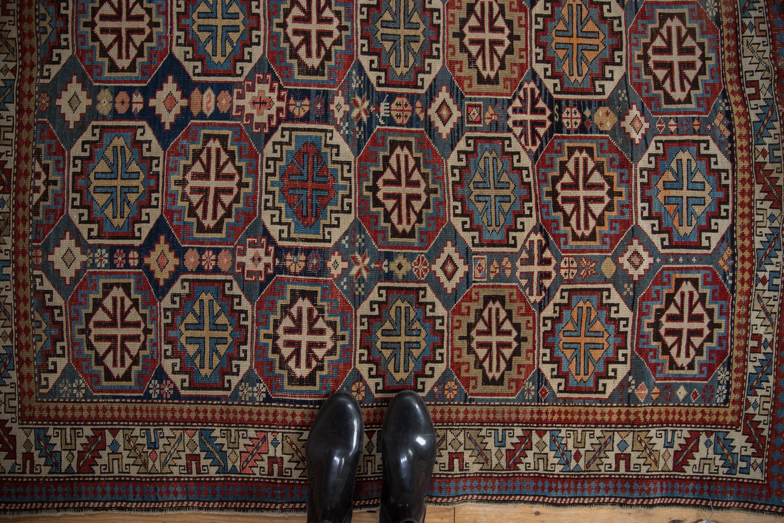 4x5 Vintage Caucasian Square Rug // ONH Item ct001361 Image 1