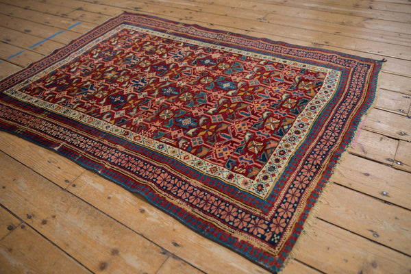 4x5 Antique Caucasian Square Rug // ONH Item ct001362 Image 2