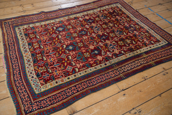 4x5 Antique Caucasian Square Rug // ONH Item ct001362 Image 4