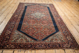 Exquisite corner detail of vintage Farahan Sarouk rug with Herati and Turtle Samovar motifs.