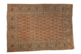 Antique Tabriz rug, intricate allover boteh and floral border in terracotta, ivory, blue, 4x5'4