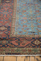 Wide madder root border and serpent minor border on an antique Fereghan's powder blue Herati field.