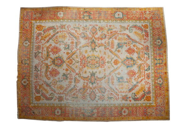 10.5x13.5 Vintage Oushak Carpet // ONH Item ct001407