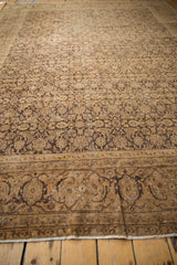 Distressed Herati design and Turtle Samovar border with aubergine and beige tones.