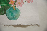 Sarah Martinez original painting, artist signature 2020, and deckled handmade paper edge.