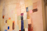 Sarah Martinez abstract painting with thick textured block brushstrokes.