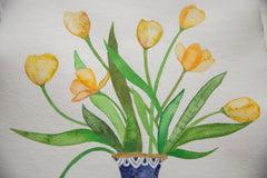 Sarah Martinez Yellow Tulips Original Painting // ONH Item CT001416 Image 3