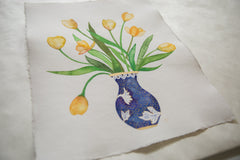 Sarah Martinez Yellow Tulips Original Painting // ONH Item CT001416 Image 4