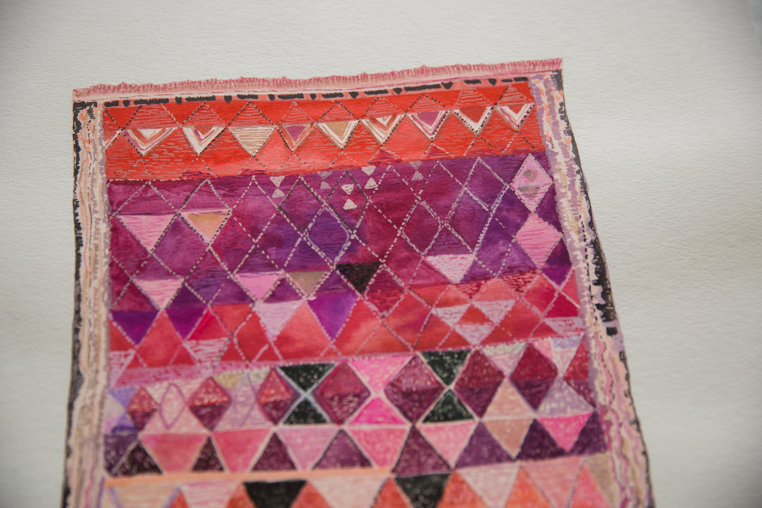 Sarah Martinez Antique Rug 3 Original Painting // ONH Item CT001422 Image 1