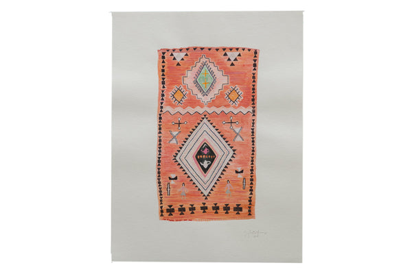 Sarah Martinez Antique Rug 5 Original Painting // ONH Item CT001423