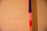 Side view of the deep wood panel, showing textured paint and colorblock details.