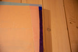 Layered acrylic texture on the 1.5-inch deep cradled wood panel of the abstract painting.