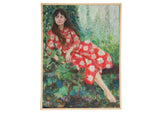 Grace B. Keogh Painting "Girl with red dress" // ONH Item ct001439