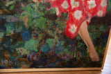 Grace B. Keogh painting, artist signature 'GBK' above light wooden frame.