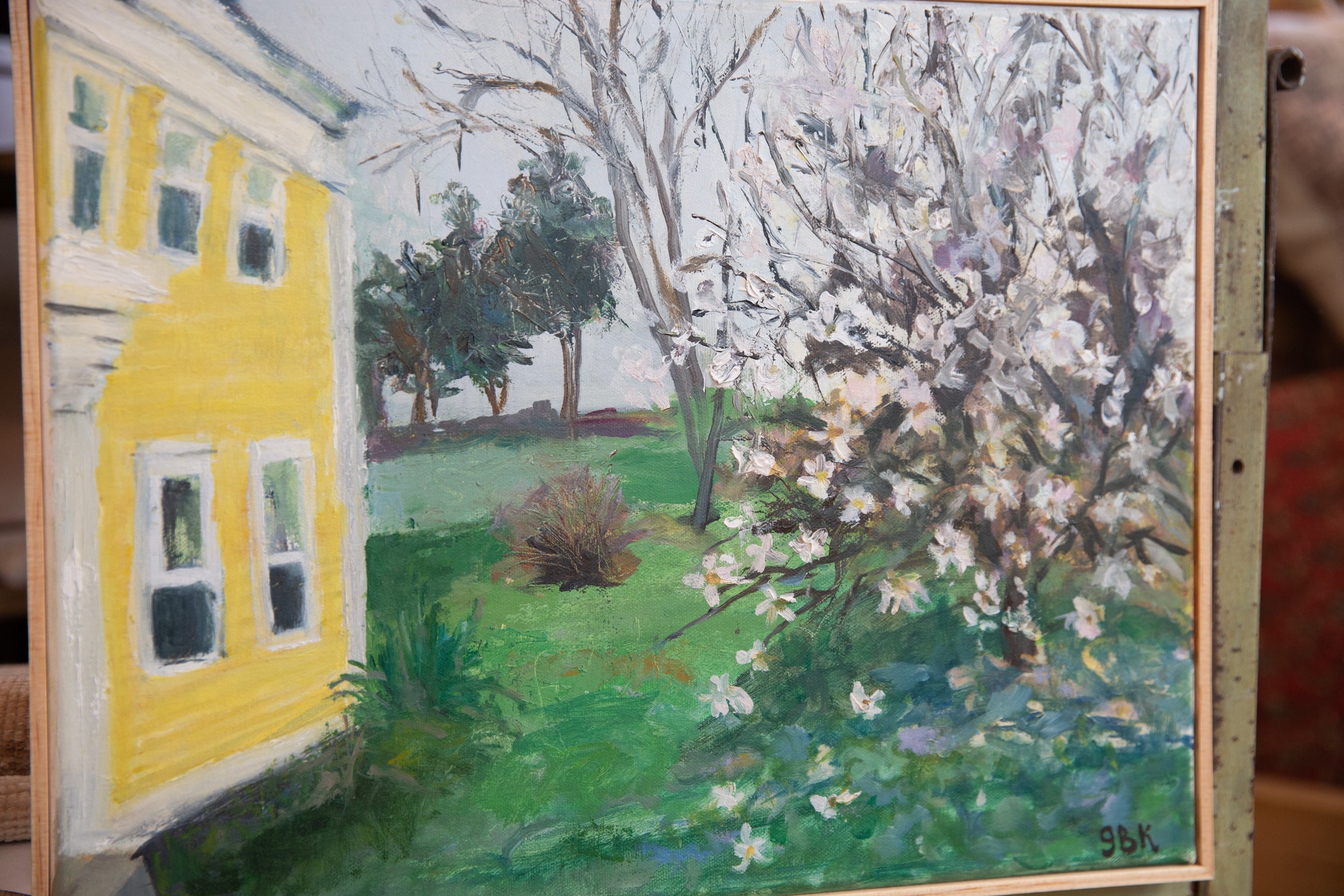 Grace B. Keogh Painting "Yellow House" // ONH Item ct001444 Image 1