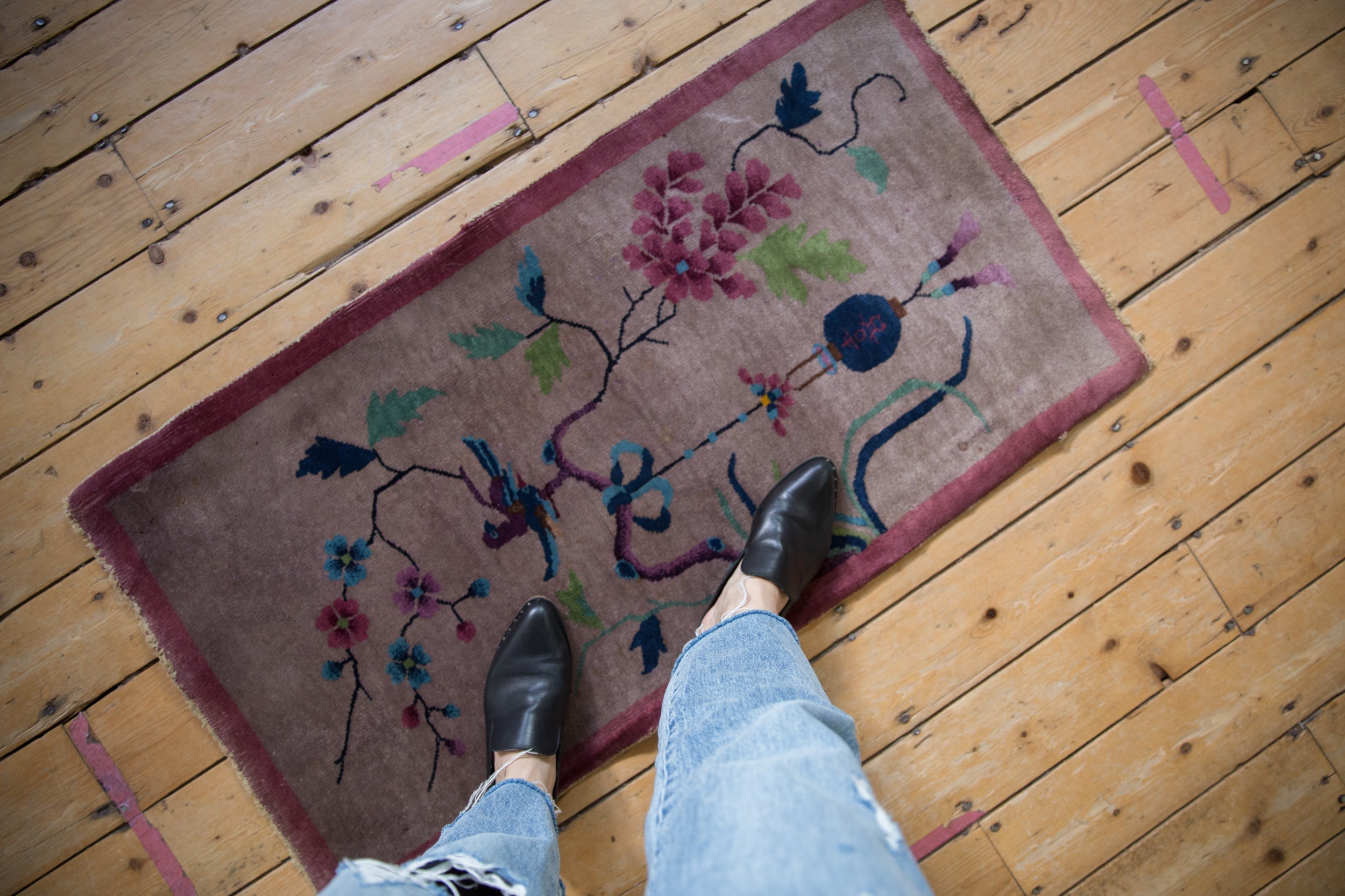 2x4 Vintage Nichols Art Deco Rug Runner // ONH Item ct001456 Image 1