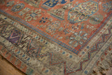 Antique Caucasian Soumac rug detail of geometric zig-zag border and laleh abbasi pawn field.