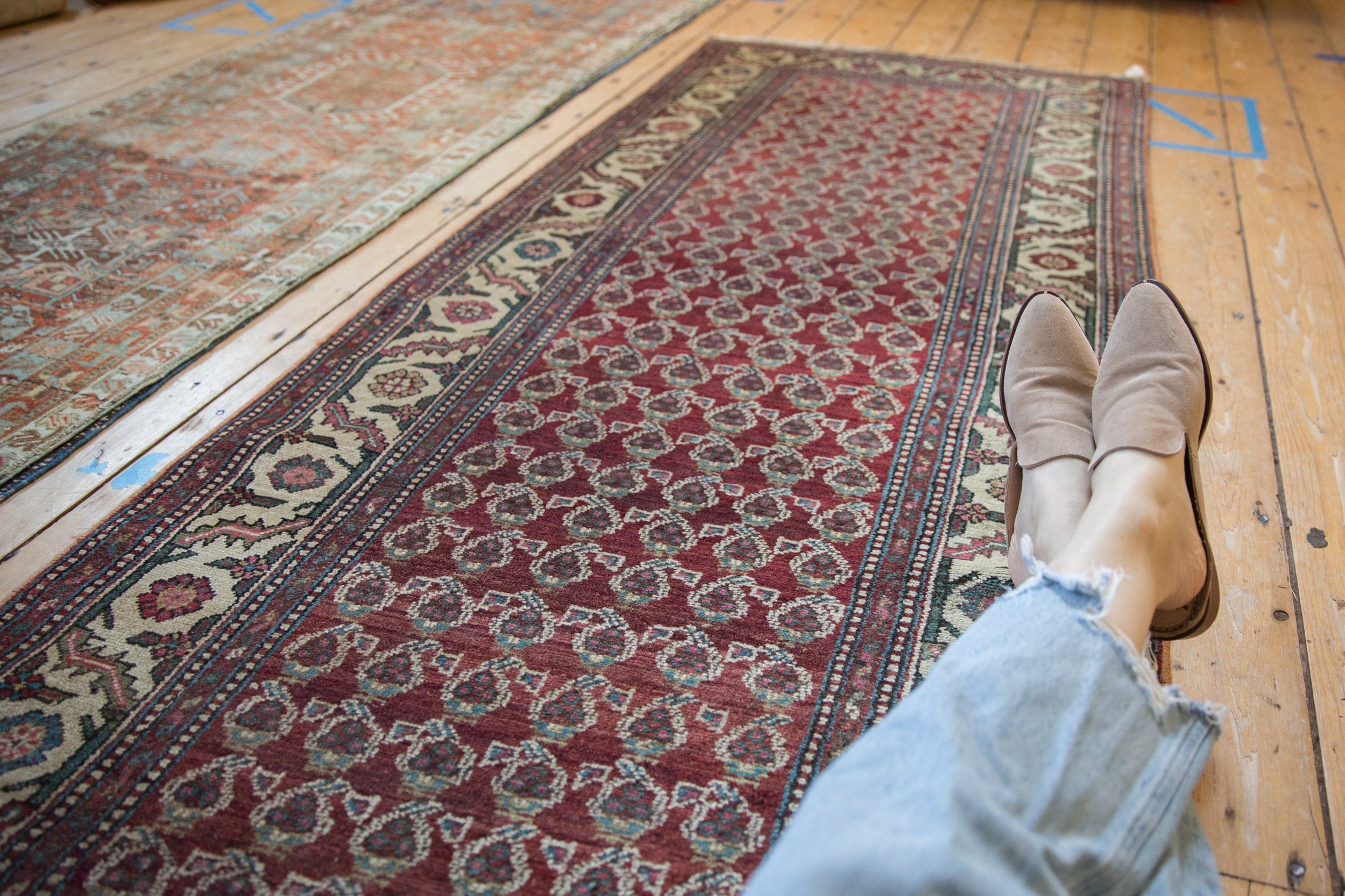 3.5x12 Vintage Hamadan Rug Runner // ONH Item ct001468 Image 1