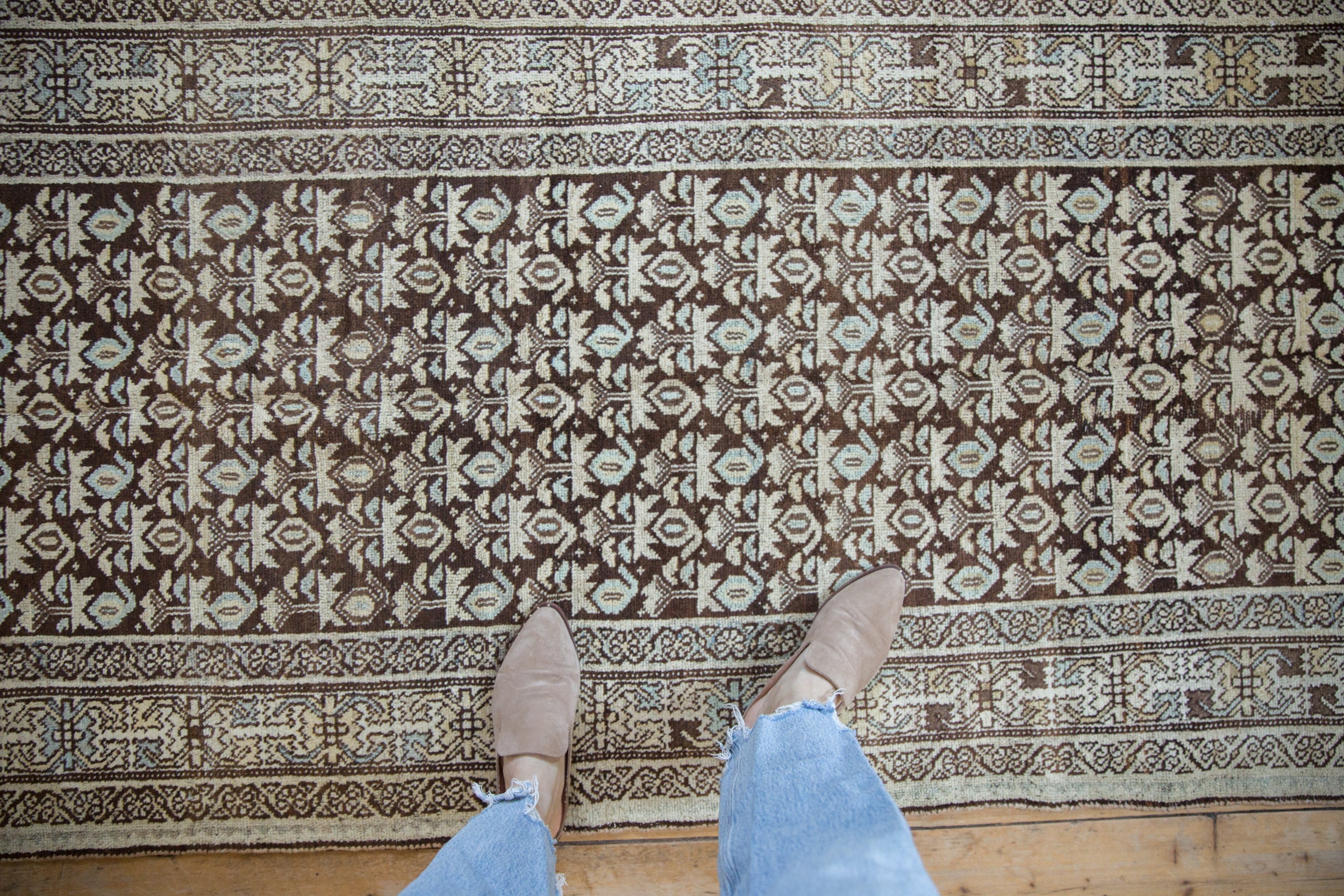 3.5x8 Vintage Kurdish Hamadan Rug Runner // ONH Item ct001472 Image 1