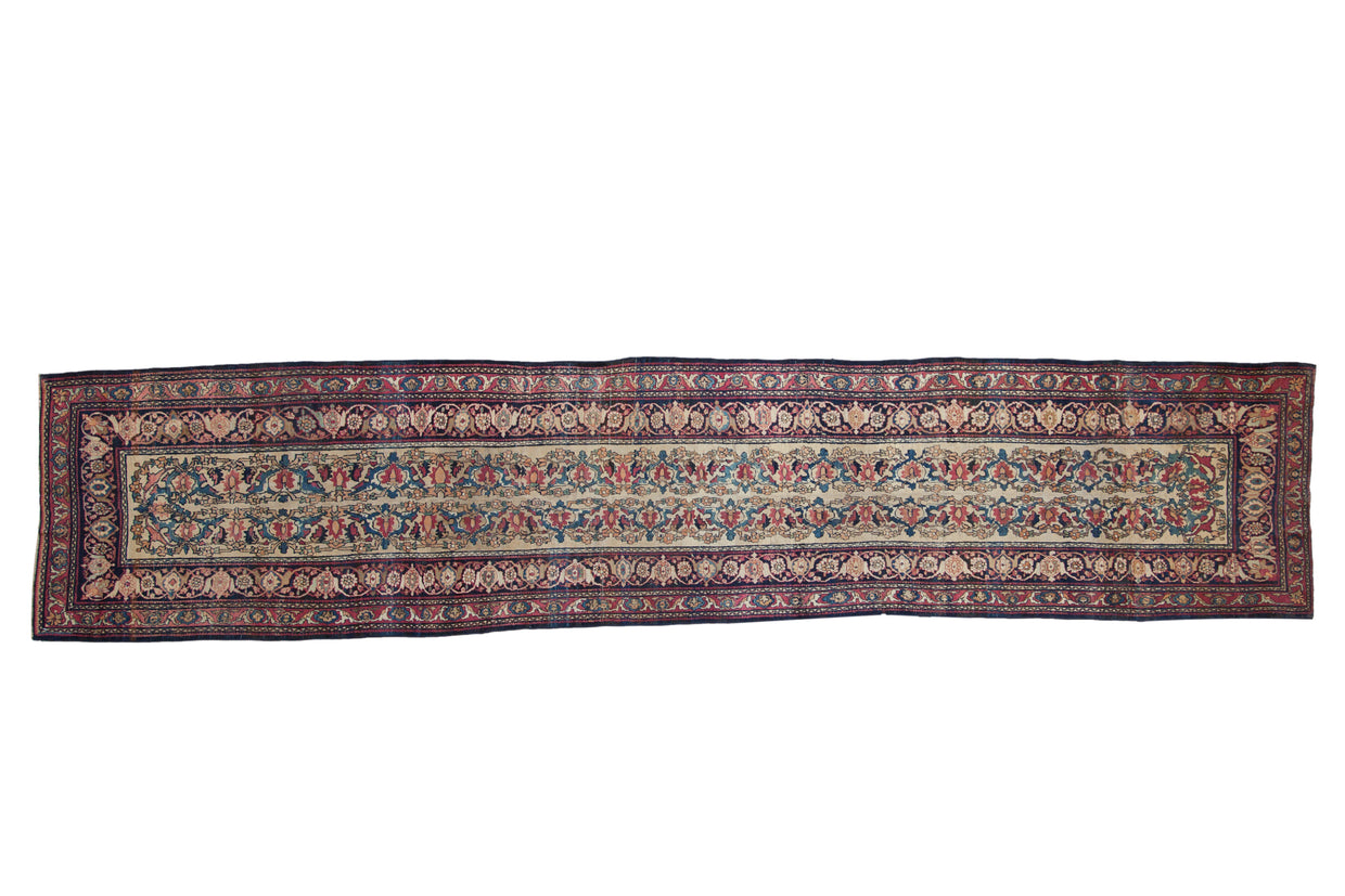 2.5x12 Antique Fragment Kermanshah Rug Runner // ONH Item ct001481