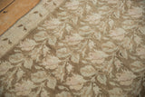 Distressed Karabagh runner, showing even wear on time-softened floral vines, coffee, ivory.