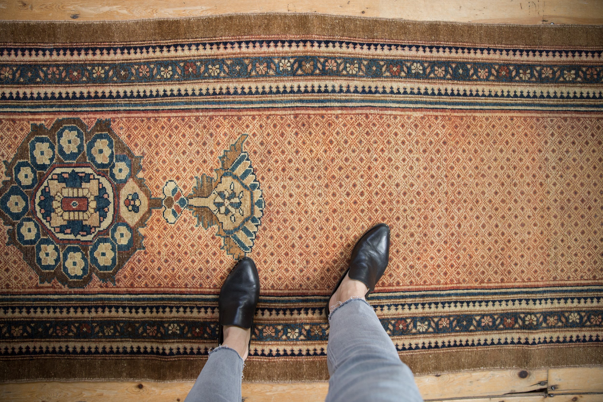 3x13 Vintage Distressed Hamadan Rug Runner // ONH Item ct001487 Image 1