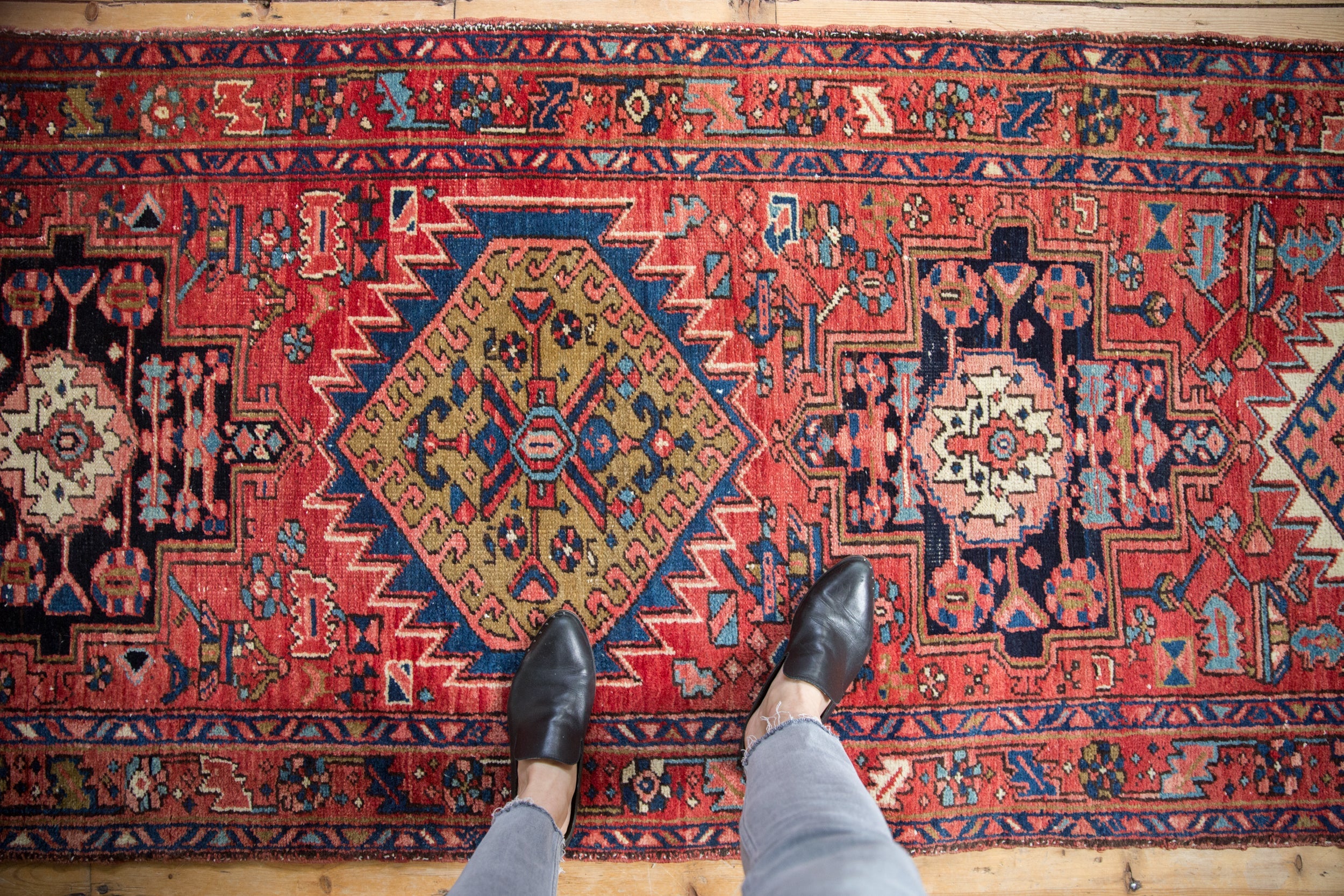 3x10.5 Vintage Heriz Rug Runner // ONH Item ct001488 Image 1