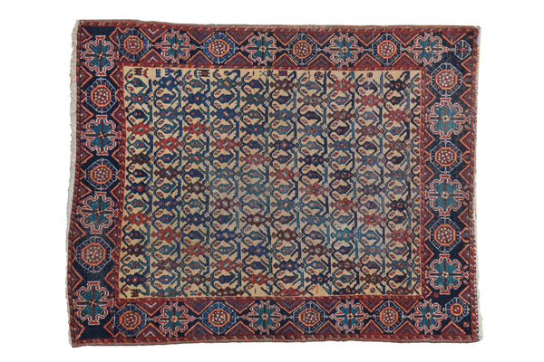 3.5x4.5 Antique Afshar Square Rug // ONH Item ct001491