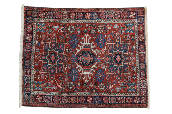 3.5x4.5 Vintage Karaja Square Rug // ONH Item ct001492