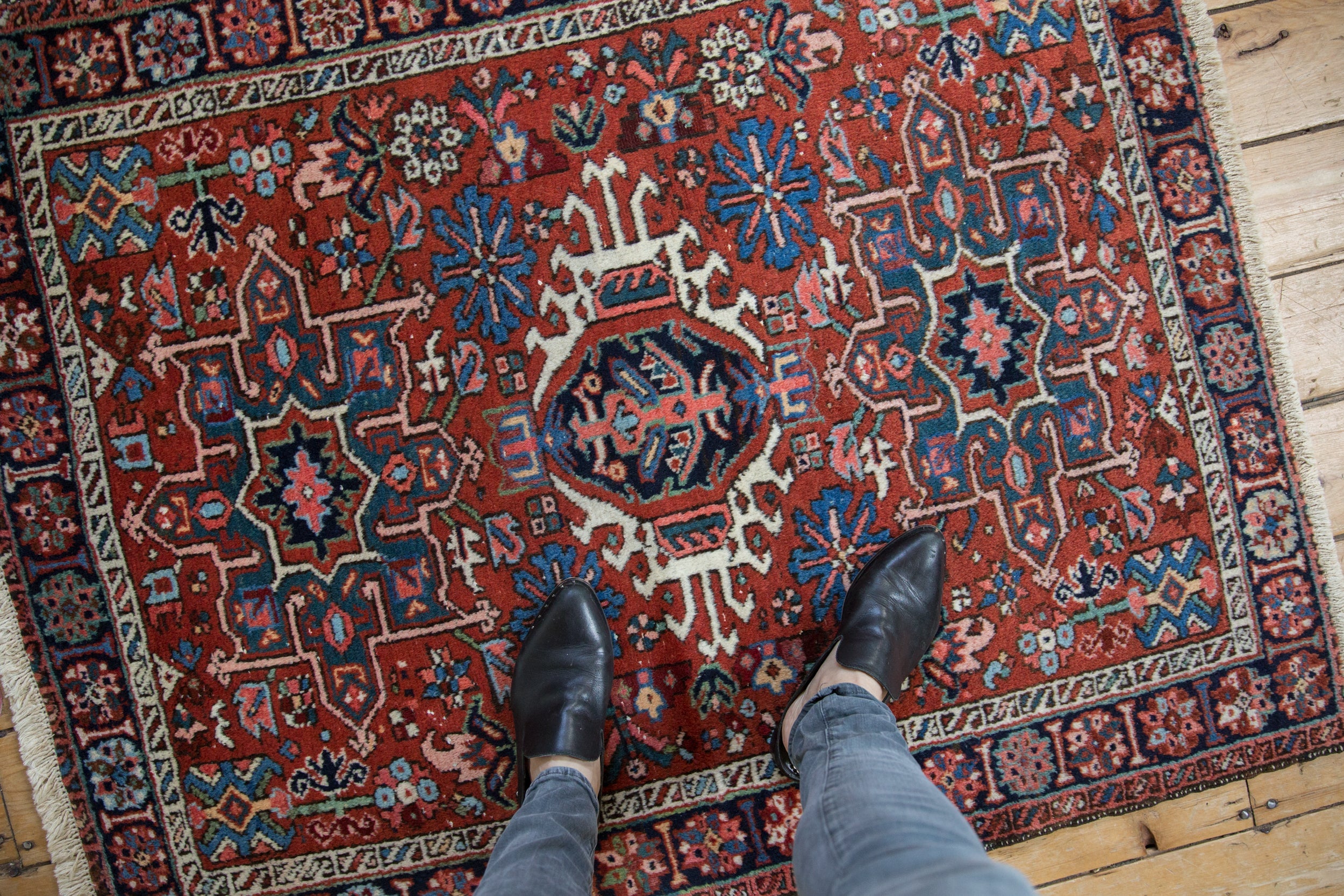 3.5x4.5 Vintage Karaja Square Rug // ONH Item ct001492 Image 1