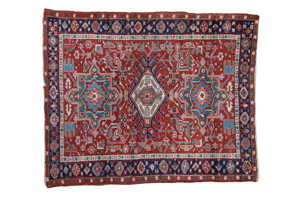 3.5x4.5 Vintage Karaja Square Rug // ONH Item ct001495