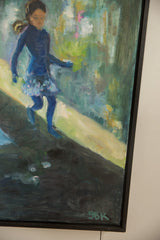 Grace B. Keogh painting's bottom right corner, featuring artist's teal 'GBK' signature.