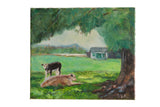 Grace B. Keogh Painting "Two Cows" // ONH Item ct001504
