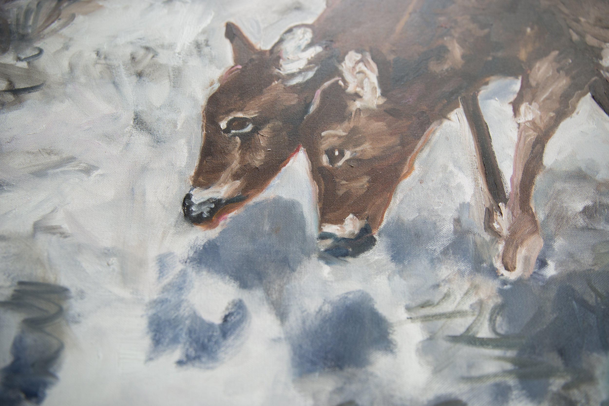 Grace B. Keogh Painting "Deer" // ONH Item ct001508 Image 1