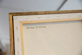 Grace B. Keogh's signature on the stapled canvas back with handmade wooden frame.