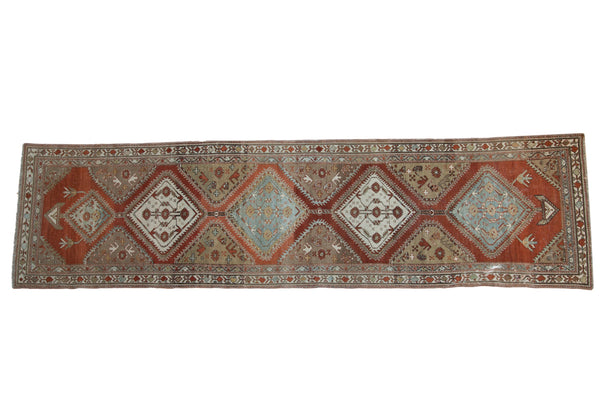 3.5x13 Vintage Distressed Malayer Rug Runner // ONH Item ct001517