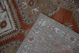 The hand-knotted foundation and restored side cord selvage of a vintage Malayer rug runner.
