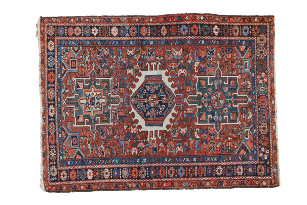 3.5x4.5 Vintage Karaja Square Rug // ONH Item ct001521