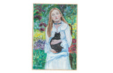 Grace B. Keogh "Black Cat" Painting // ONH Item CT001527