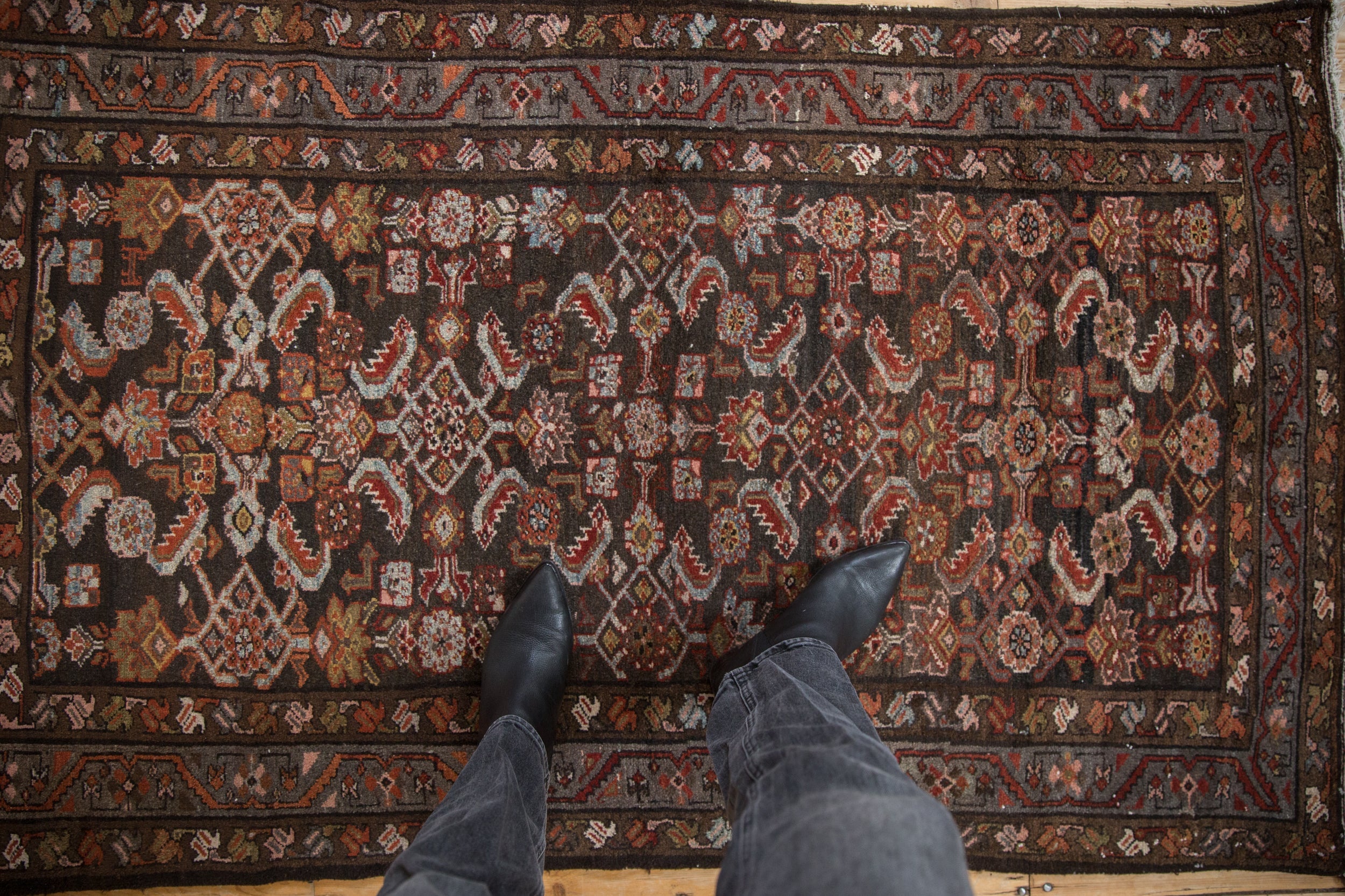 3.5x6 Vintage Distressed Hamadan Rug // ONH Item ct001537 Image 1