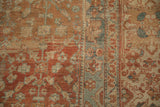 Even wear to knot heads with faint foundation visible on a fine vintage Malayer carpet.