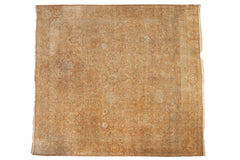 9x10 Vintage Distressed Fragment Gold Wash Tabriz Square Carpet // ONH Item ct001550