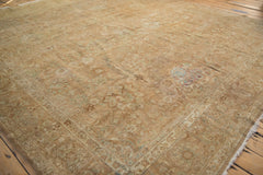 9x10 Vintage Distressed Fragment Gold Wash Tabriz Square Carpet // ONH Item ct001550 Image 6
